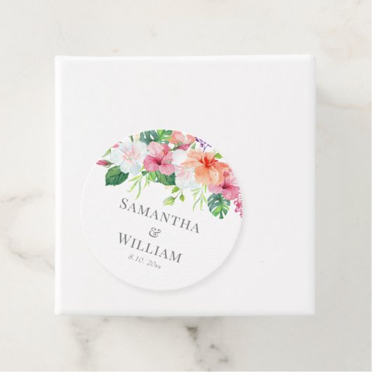 熱帯フローラピーチグリーンウォーター結婚カラー フェイバータグ (インサイチュ)