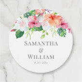 熱帯フローラピーチグリーンウォーター結婚カラー フェイバータグ (正面)