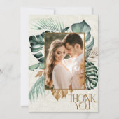 熱帯フローラフォトビーチ結婚式 サンキューカード (正面)