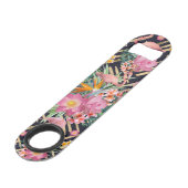 熱帯フローラフラミンと金ゴールドストローク スピード栓抜き (正面アングル)