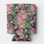 熱帯フローラフラミンゴと金ゴールドストローク 缶クーラー (裏面)