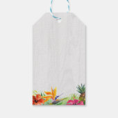 熱帯フローラフラミンゴカップルルアウ（ハワイ式宴会）ありがとう ギフトタグ (裏面)