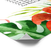 熱帯フローラフラミ結婚ンゴの座席表 ポスター (角)