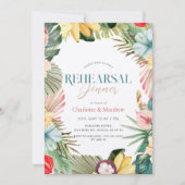 熱帯フローラフルーツウォーターカラーリハーサルディナー 招待状 (正面)