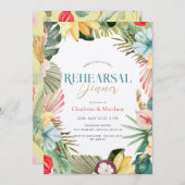 熱帯フローラフルーツウォーターカラーリハーサルディナー 招待状 (正面/裏面)