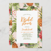 熱帯フローラブライダルウェディングシャワー招待状 招待状 (正面/裏面)