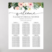 熱帯フローラブライダルシャワーの座席表 ポスター (正面)