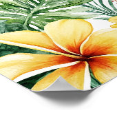 熱帯フローラブライダルシャワーウェルカムサイン ポスター (角)