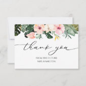熱帯フローラブライダルシャワーサンキューカード 出欠カード (正面)