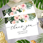 熱帯フローラブライダルシャワーサンキューカード 出欠カード