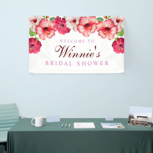 熱帯フローラブライダルシャワーバナー 横断幕 (トレードショー)