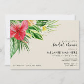 熱帯フローラブライダルシャワーパーティー 招待状 (正面)