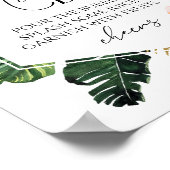 熱帯フローラブライダルシャワーミモサバー徴候 ポスター (角)