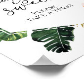 熱帯フローラブライダルシャワーラブイズスイートサイン ポスター (角)