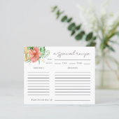 熱帯フローラブライダルシャワーレシピカード (スタンド正面)