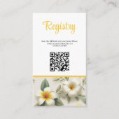 熱帯フローラブライダルシャワーレジストリQR エンクロージャーカード (正面)