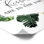 熱帯フローラブライダルシャワー何人のキスサイン ポスター (角)