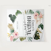 熱帯フローラブライダルシャワー背景フォトプロップ タペストリー (正面(横))