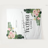 熱帯フローラブライダルシャワー背景フォトプロップ タペストリー (正面(横))