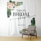 熱帯フローラブライダルシャワー背景フォトプロップ タペストリー (インサイチュ)