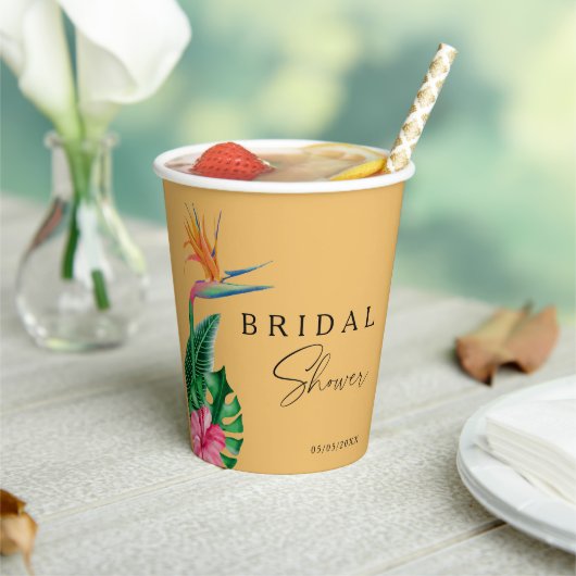 熱帯フローラブライダルシャワー 紙コップ (インサイチュ)