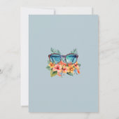 熱帯フローラブルービーチブライダルシャワー 招待状 (裏面)