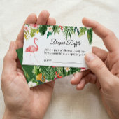 熱帯フローラベビーシャワーおむつラッフルカード