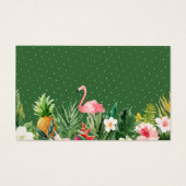 熱帯フローラベビーシャワーおむつラッフルカード (裏面)