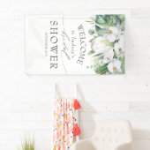 熱帯フローラホワイトキングプロテアブライダルシャワー 横断幕 (インサイチュ)