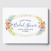 熱帯フローラモダン花束楕円形 ゲストブック (裏面)