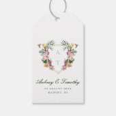 熱帯フローラモノグラ結婚ム病 ギフトタグ (正面)