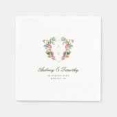 熱帯フローラモノグラ結婚ム病 スタンダードカクテルナプキン (正面)