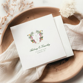 熱帯フローラモノグラ結婚ム病 スタンダードカクテルナプキン