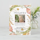 熱帯フローラライフお祝い写真 招待状 (スタンド正面)