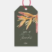 熱帯フローララブグ感謝していローン結婚式の引き出物 ギフトタグ (正面)