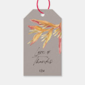 熱帯フローララブタ感謝していーペ結婚式の引き出物 ギフトタグ (正面)