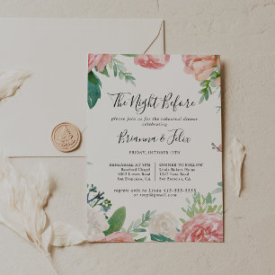 熱帯フローラリハーサルディナー前の夜 招待状