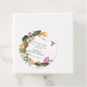 熱帯フローラリースブライダルシャワー招待 フェイバータグ (インサイチュ)