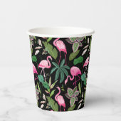 熱帯フローラルアウ（ハワイ式宴会）、フラミンゴス、誕生日写真 紙コップ (裏面)