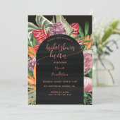 熱帯フローラルアウ(ハワイ式宴会)ブライダルシャワー 招待状 (スタンド正面)