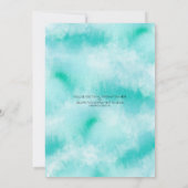 熱帯フローラルアウ（ハワイ式宴会）ベビーシャワーシーホース 招待状 (裏面)