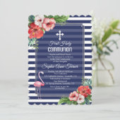 熱帯フローラルアウ(ハワイ式宴会)海軍第一聖餐式 招待状 (スタンド正面)