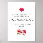 熱帯フローラレシピ標識 ポスター (正面)