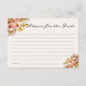 熱帯フローラヴィンテージアドバイスfor the Bride エンクロージャーカード (正面)