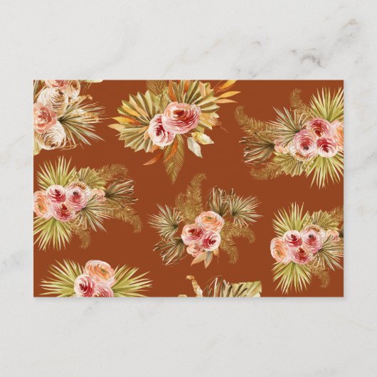 熱帯フローラヴィンテージアドバイスfor the Bride エンクロージャーカード (裏面)