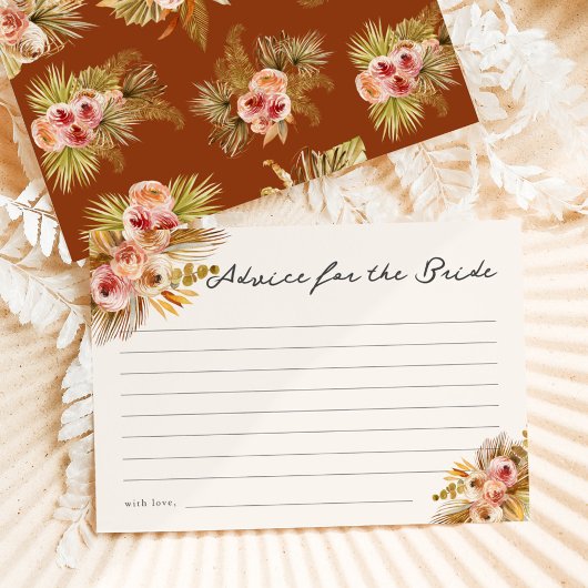 熱帯フローラヴィンテージアドバイスfor the Bride エンクロージャーカード
