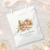 熱帯フローラヴィンテージブライダルシャワー フェイバーバッグ (クリップ留めされた状態)