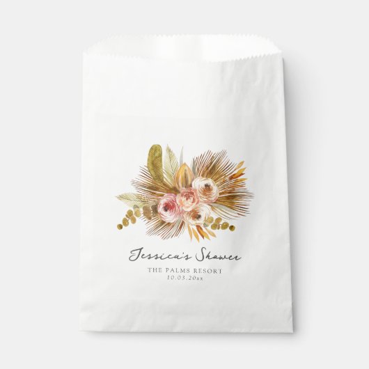 熱帯フローラヴィンテージブライダルシャワー フェイバーバッグ (正面)