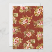 熱帯フローラヴィンテージブライダルシャワー 招待状 (裏面)