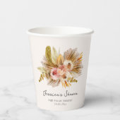 熱帯フローラヴィンテージブライダルシャワー 紙コップ (裏面)